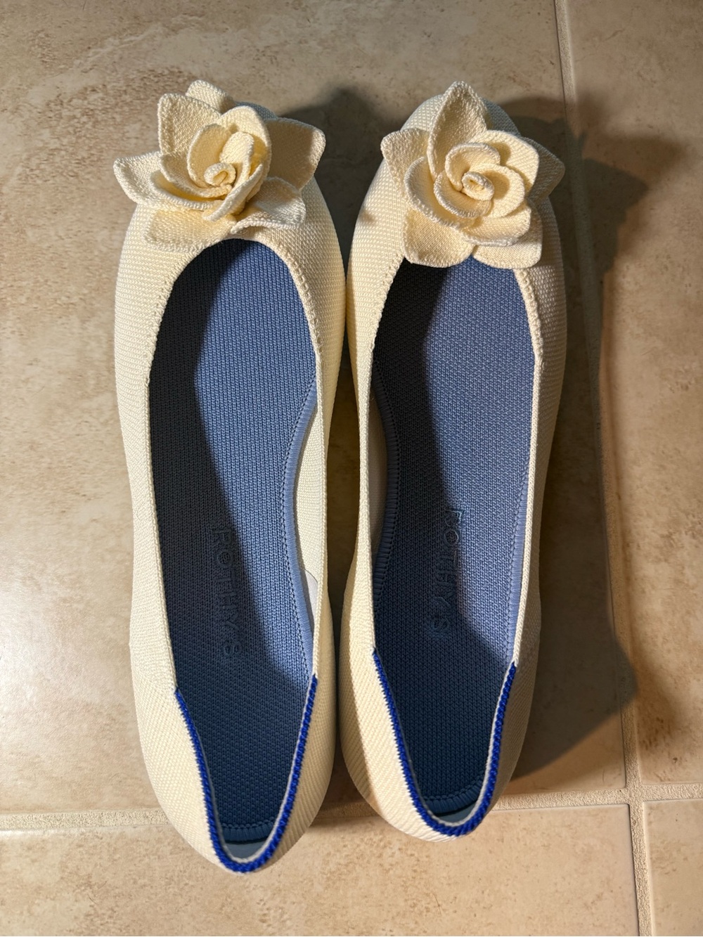 Rothy’s Cream Floral Ballet Flats - Size 10